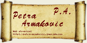 Petra Armaković vizit kartica